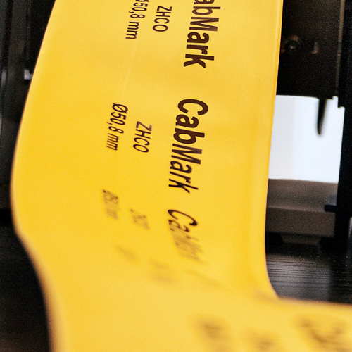 Printable heatshrink for marking cables